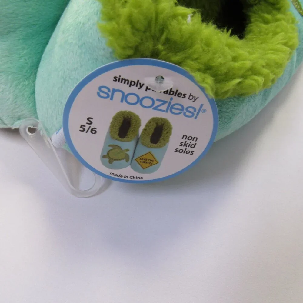 Women's Size 5/6 Small Snoozies! Save The Turtles Print Pairables Slippers NEW - Picture 2 of 6